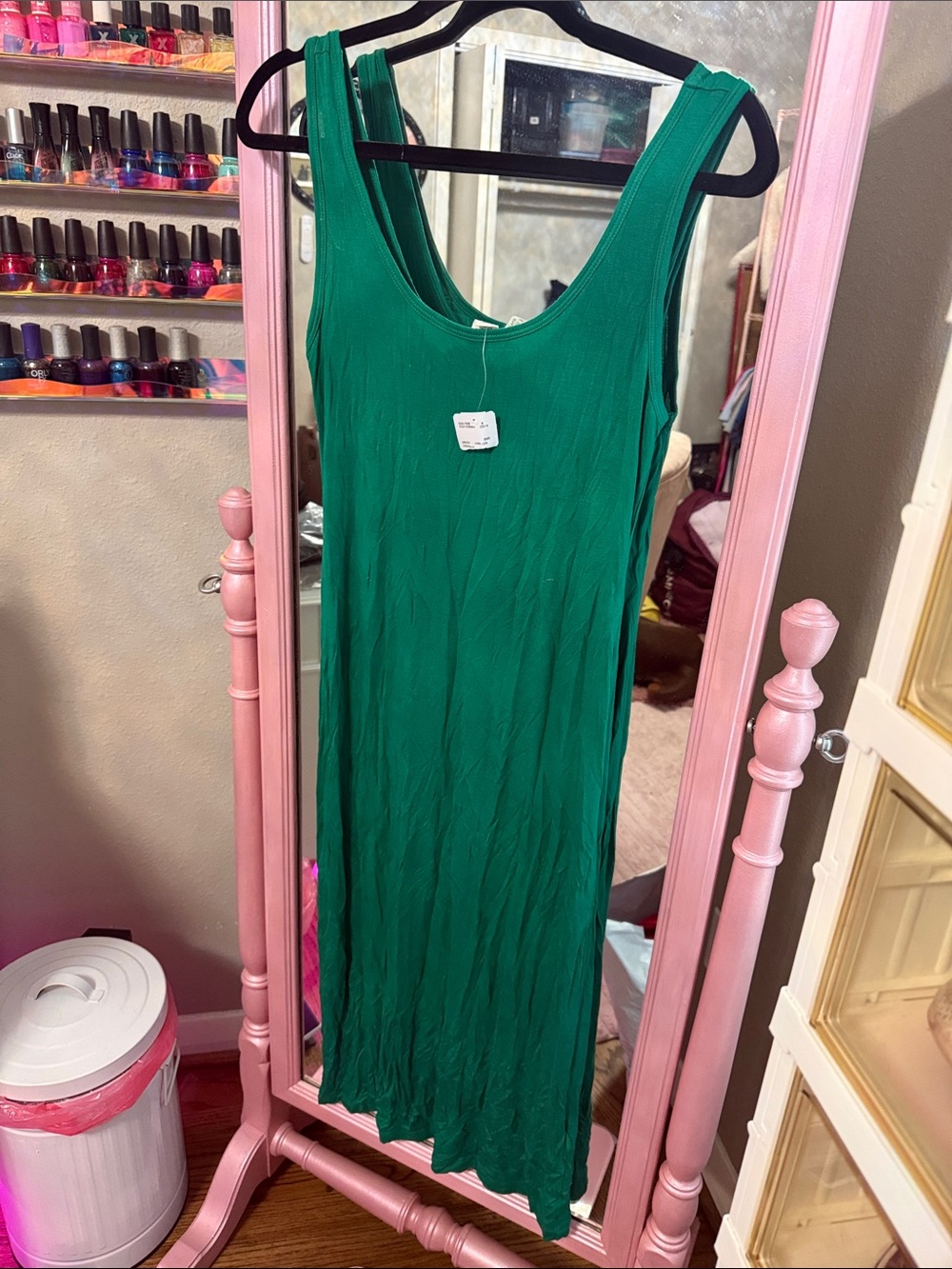 Forever 21 Sleeveless Maxi Dress in Emerald Green